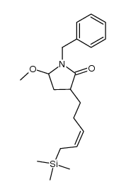 1-benzyl-5-methoxy-3-[5-(trimethylsilyl)-3-pentenyl]-2-pyrrolidinone结构式
