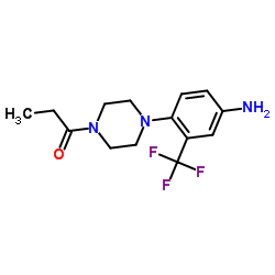 1-{4-[4-Amino-2-(trifluoromethyl)phenyl]-1-piperazinyl}-1-propanone结构式