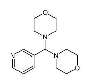4-[morpholin-4-yl(pyridin-3-yl)methyl]morpholine结构式