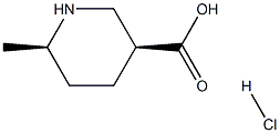 (3S,6R)-6-methylpiperidine-3-carboxylic acid hydrochloride Structure