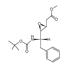 Methyl (3R,4R,5S)-5-((tert-butoxycarbonyl)amino)-3,4-epoxy-6-phenylhexanoate Structure