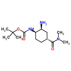 2-Methyl-2-propanyl [(1R,2S,4R)-2-amino-4-(dimethylcarbamoyl)cyclohexyl]carbamate结构式