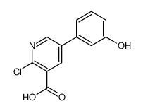 2-chloro-5-(3-hydroxyphenyl)pyridine-3-carboxylic acid结构式