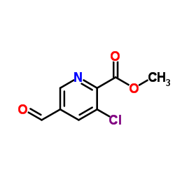3-Chloro-5-formyl-pyridine-2-carboxylic acid methyl ester structure