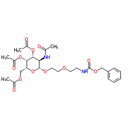 2-乙酰氨基-3,4,6-三-O-乙酰基-1-O-[(N-Cbz-氨基乙氧基)乙氧基] -2-脱氧-β-D-吡喃半乳糖图片