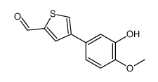 4-(3-hydroxy-4-methoxyphenyl)thiophene-2-carbaldehyde结构式