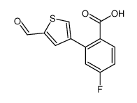 4-fluoro-2-(5-formylthiophen-3-yl)benzoic acid结构式