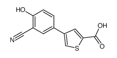 4-(3-cyano-4-hydroxyphenyl)thiophene-2-carboxylic acid Structure