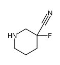 3-Fluoropiperidine-3-carbonitrile结构式