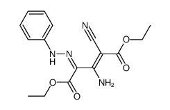 (Z)-3-Amino-2-cyano-4-(phenyl-hydrazono)-pent-2-enedioic acid diethyl ester Structure