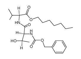 N-Benzyloxycarbonyl-L-threonyl-L-valin-heptylester Structure
