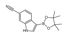 3-(4,4,5,5-tetramethyl-1,3,2-dioxaborolan-2-yl)-1H-indole-6-carbonitrile结构式