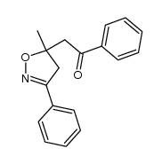 2-(5-methyl-3-phenyl-4,5-dihydroisoxazol-5-yl)-1-phenylethanone结构式
