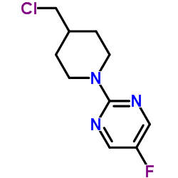 2-(4-Chloromethyl-piperidin-1-yl)-5-fluoro-pyrimidine结构式