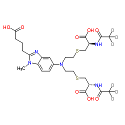 Bendamustine bis-mercapturic acid-d6 Structure