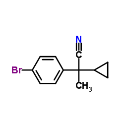 2-(4-Bromophenyl)-2-cyclopropylpropanenitrile Structure