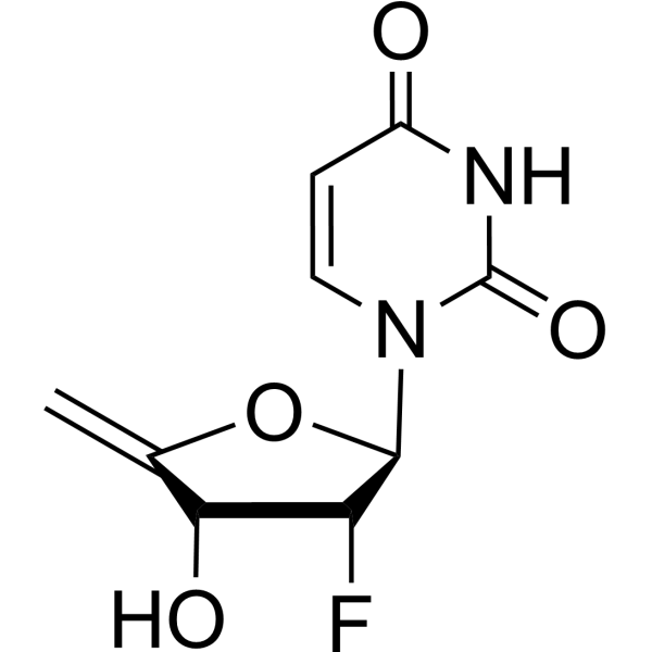 4’,5’-Didehydro-2’,5’-dideoxy-2’-fluorouridine Structure