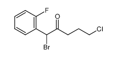 1-bromo-5-chloro-1-(2-fluorophenyl)-pentan-2-one Structure