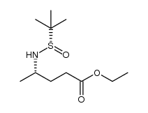 (S)-ethyl 4-((S)-1,1-dimethylethylsulfinamido)pentanoate Structure