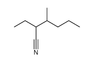 2-ethyl-3-methyl-hexanenitrile结构式