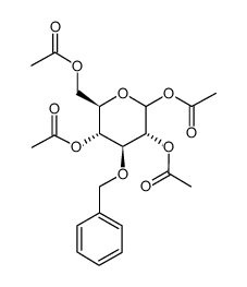 1,2,4,6-Tetra-O-acetyl-3-O-benzyl-D-glucopyranose structure