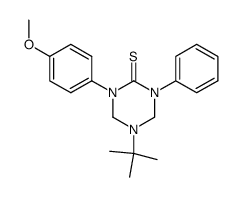5-tert-Butyl-1-(4-methoxy-phenyl)-3-phenyl-[1,3,5]triazinane-2-thione Structure