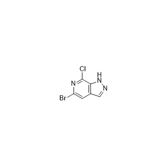 5-溴-7-氯-1H-吡唑并[3,4-c]吡啶结构式