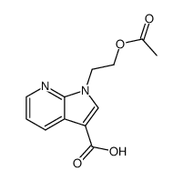 1-(2-acetoxyethyl)-1H-pyrrolo<2,3-b>pyridine-3-carboxylic acid结构式
