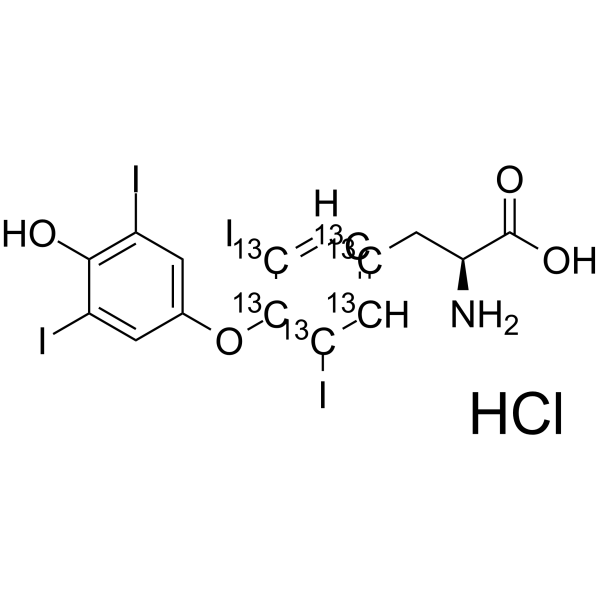 Thyroxine hydrochloride -13C6结构式