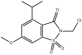 2-chloromethyl-4-isopropyl-6-methoxy-1,2-benzisothiazol-3(2H)-one 1,1-dioxide Structure
