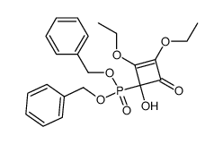(2,3-Diethoxy-1-hydroxy-4-oxo-cyclobut-2-enyl)-phosphonic acid dibenzyl ester结构式
