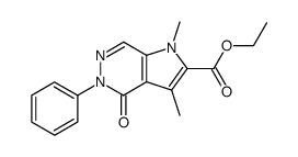 1,3-Dimethyl-4-oxo-5-phenyl-4,5-dihydro-1H-pyrrolo[2,3-d]pyridazine-2-carboxylic acid ethyl ester结构式
