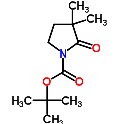 1-Pyrrolidinecarboxylicacid,3,3-dimethyl-2-oxo-,1,1-dimethylethylester Structure