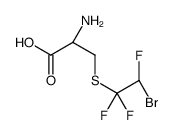 (2R)-2-amino-3-(2-bromo-1,1,2-trifluoroethyl)sulfanylpropanoic acid结构式
