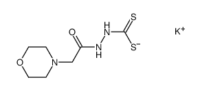 potassium N'-(2-morpholin-4-ylacetyl)hydrazino(carbodithioate) Structure