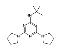 N-tert-butyl-2,6-dipyrrolidin-1-ylpyrimidin-4-amine Structure