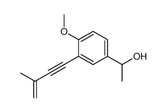 1-(4-methoxy-3-(3-methyl-3-buten-1-ynyl)phenyl)ethanol结构式