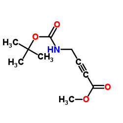 2-Butynoic acid,4-[[(1,1-dimethylethoxy)carbonyl]amino]-,methylester(9CI)结构式