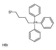 triphenyl(4-sulfanylbutyl)phosphanium,bromide Structure