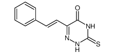6-styryl-2,3,4,5-tetrahydro-3-thioxo-1,2,4-triazin-5-one Structure