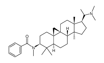 N-[(20S)-20-(Dimethylamino)-4,4,14-trimethyl-9,19-cyclo-5α-pregnan-3β-yl]-N-methylbenzamide Structure