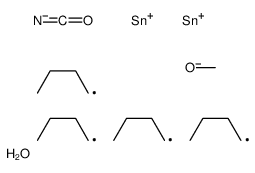 dibutyl-[dibutyl(isocyanato)stannyl]oxy-methoxystannane Structure