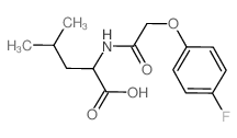 2-[[2-(4-fluorophenoxy)acetyl]amino]-4-methyl-pentanoic acid结构式