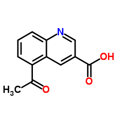 5-乙酰基喹啉-3-羧酸结构式