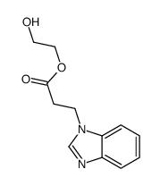 2-hydroxyethyl 3-(benzimidazol-1-yl)propanoate结构式