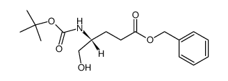 (4R)-4-t-butoxycarbonylamino-5-hydroxypentanoic acid benzyl ester结构式