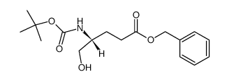 (4R)-4-t-butoxycarbonylamino-5-hydroxypentanoic acid benzyl ester Structure