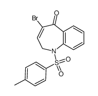 4-Bromo-2,5-dihydro-1-(p-tolylsulfonyl)-1H-1-benzazepin-5-one结构式