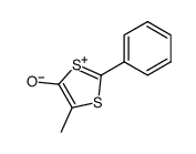 5-Methyl-2-phenyl-1,3-dithiolylium-4-olat结构式