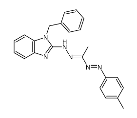 1-p-tolyl-3-methyl-5-(1-benzylbenzimidazol-2-yl)formazan Structure